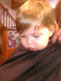 Starting the hair cut