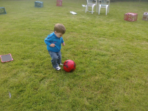 About to kick the ball