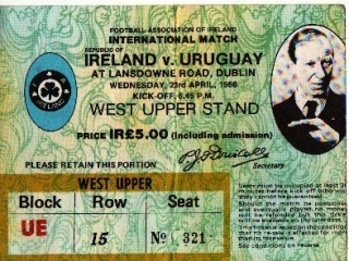 Ireland Uruguay 1986 ticket